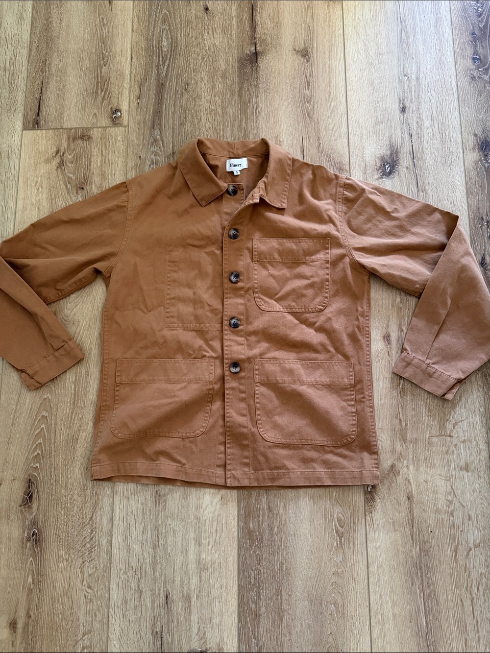 Finery | Terracotta Cotton Jacket | Button Down | size S